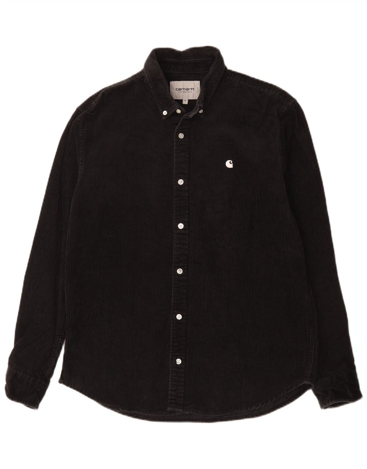 Carhartt Herre fløjlsskjorte Medium Sort bomuld