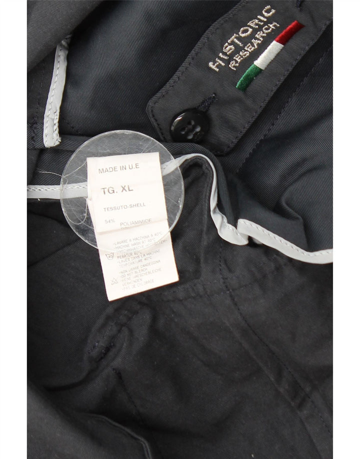 Historic Research Herre Blazer Utility Jacket UK 42 XL Navy Blue Polyamide