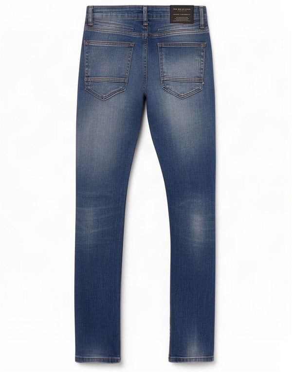 Zara Distressed Slim Jeans til mænd EU 38 Small W30 L30 Blue