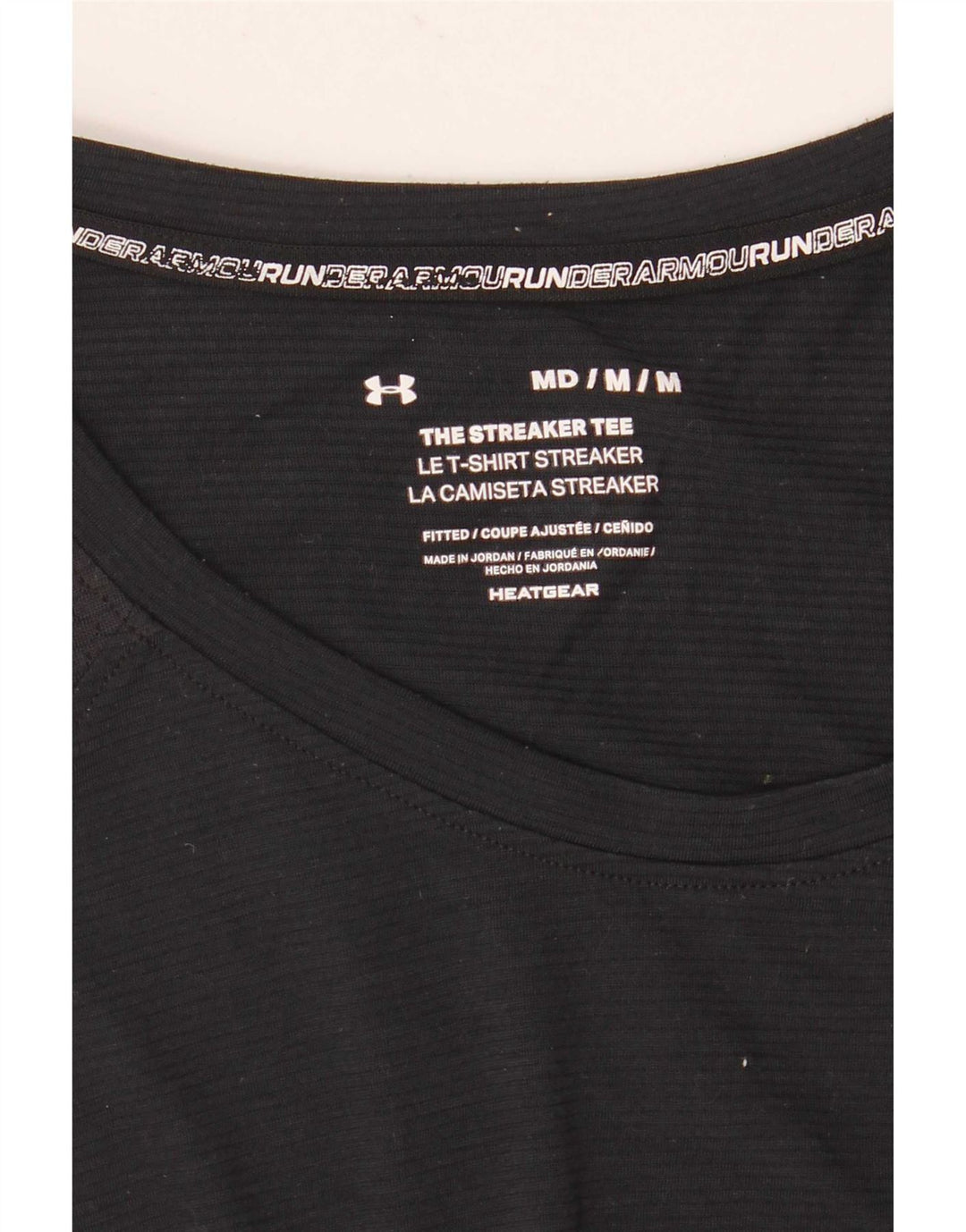 Under Armour Herre Heat Gear T-Shirt Top Medium Sort