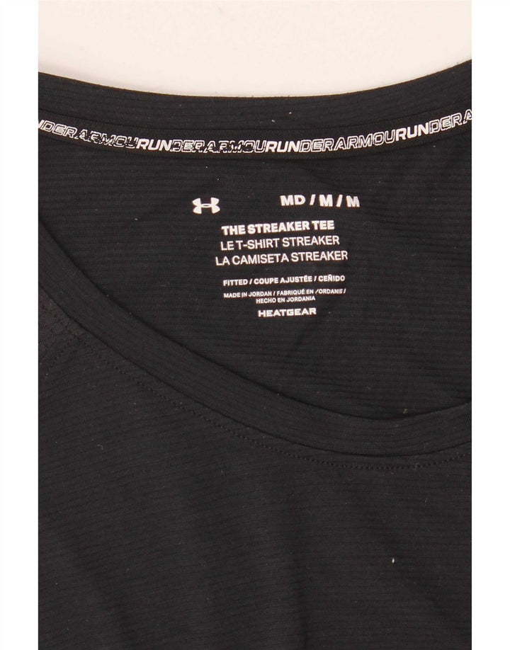 Under Armour Herre Heat Gear T-Shirt Top Medium Sort
