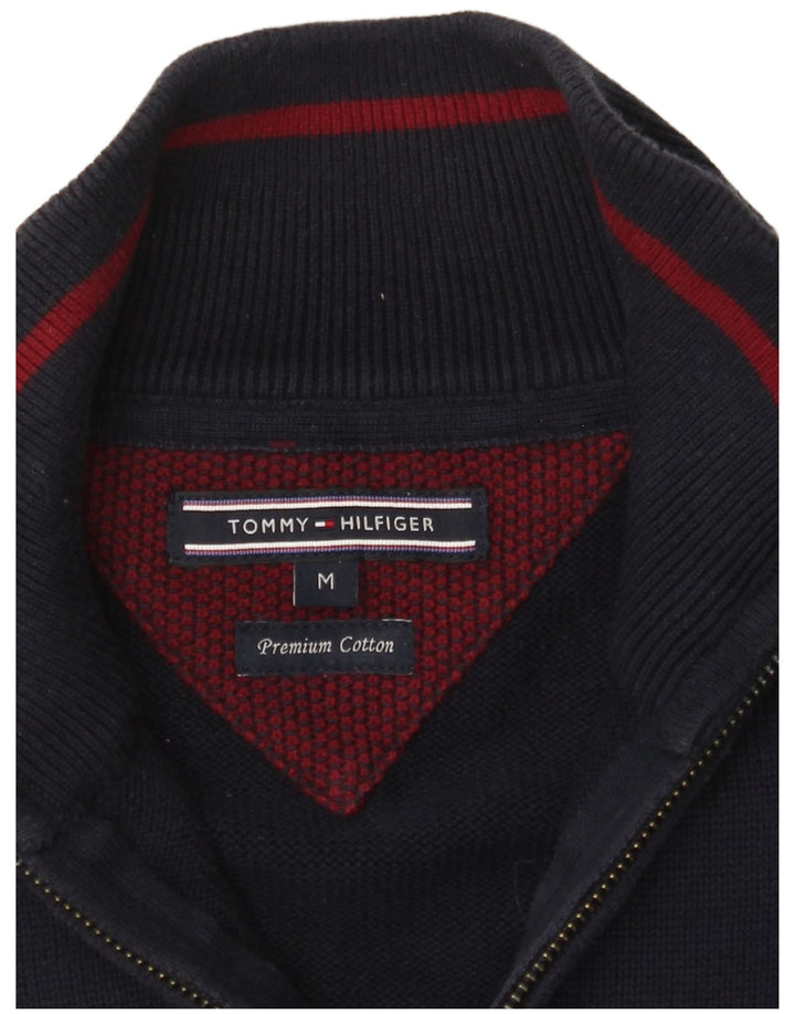 TOMMY HILFIGER Sweater med lynlås til mænd mellem marineblå bomuld