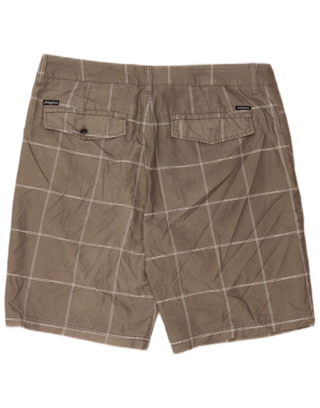 Quiksilver Chino Shorts til mænd W34 Large Grey Ternet Polyester