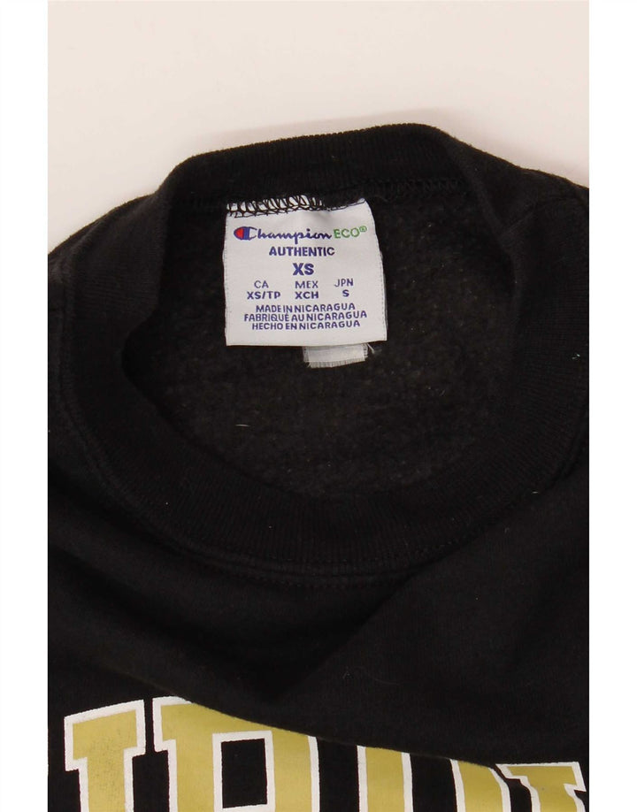 Champion Herre Purdue Graphic Sweatshirt Jumper XS Sort