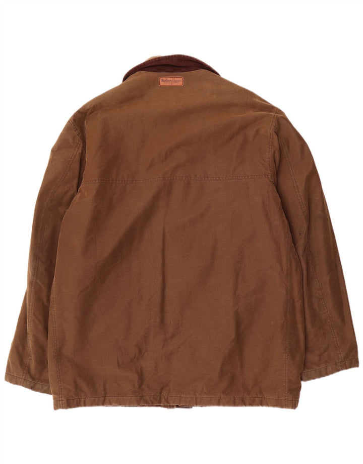 Marlboro Classics Herre Utility Jacket UK 44 2XL Brun Bomuld