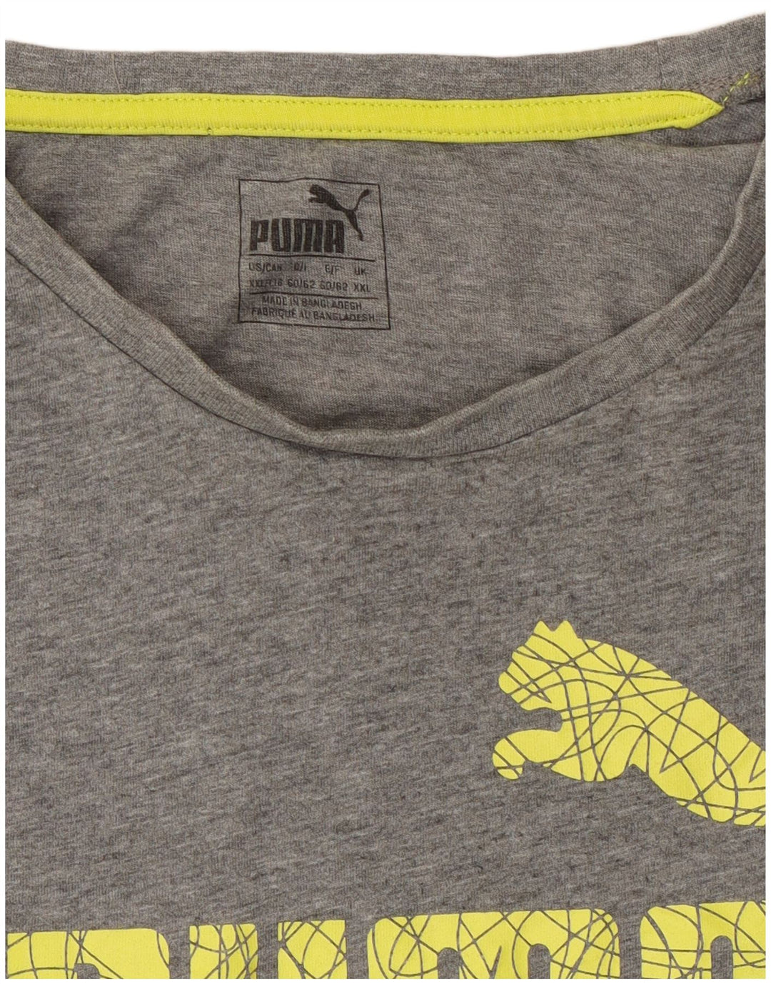 Puma Herre Grafisk T-Shirt Top 2XL Grå