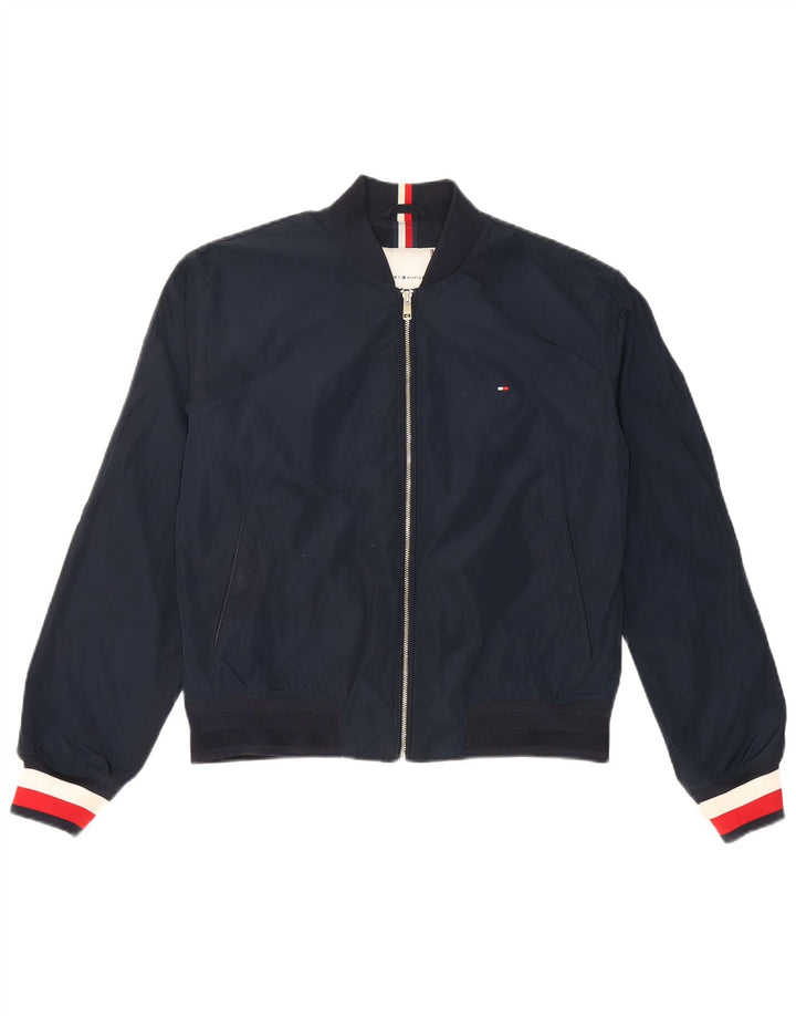 Tommy Hilfiger Oversized bomberjakke til kvinder UK 6 XS Marineblå Colourblock