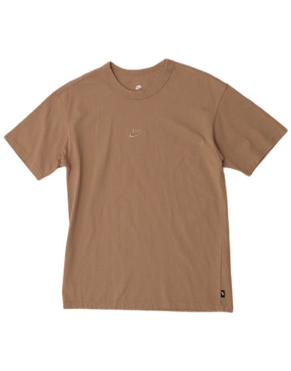 Nike Herre Loose Fit T-Shirt Top Lille Beige Bomuld