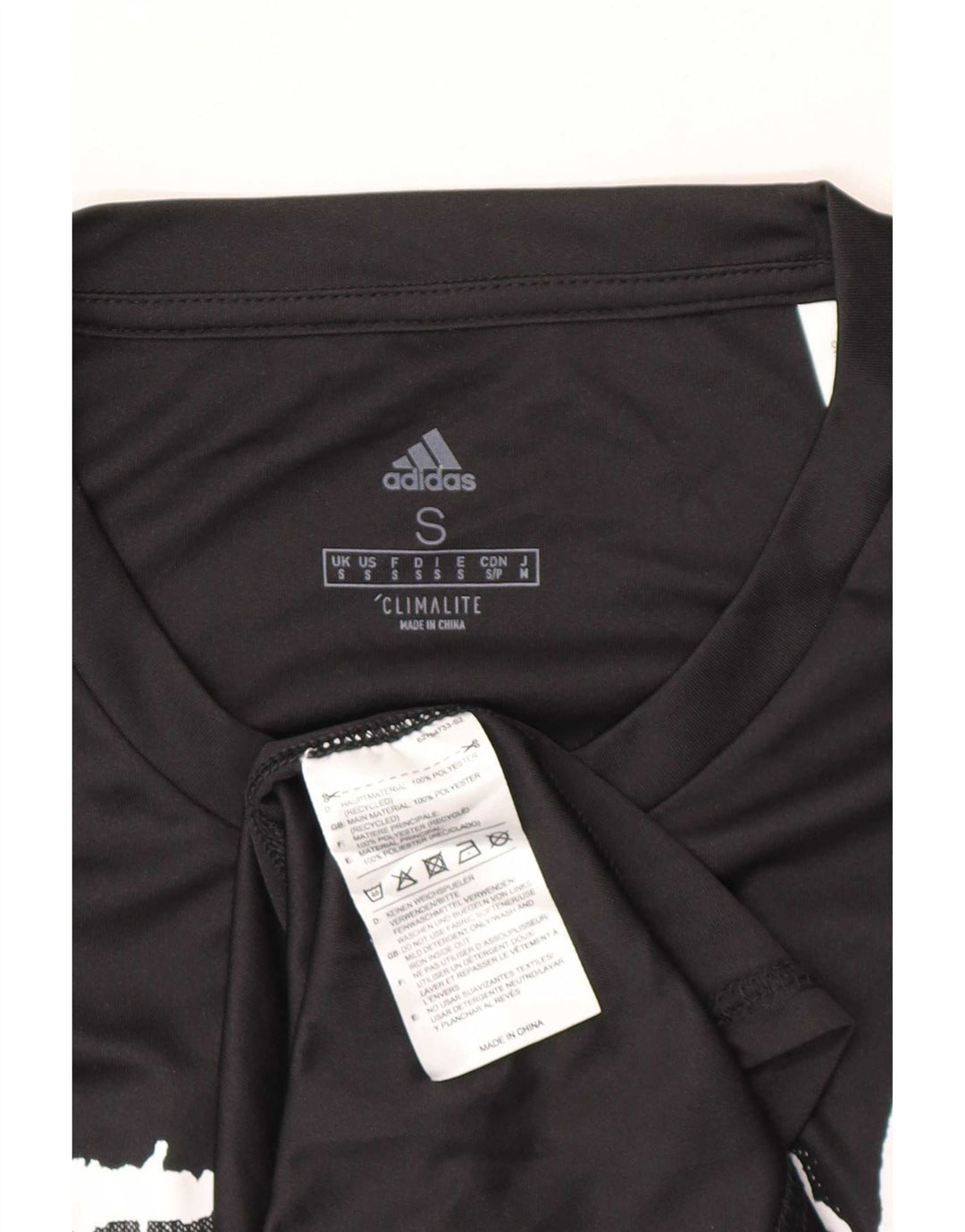 Adidas Herre Climalite grafisk T-shirt top lille sort polyester