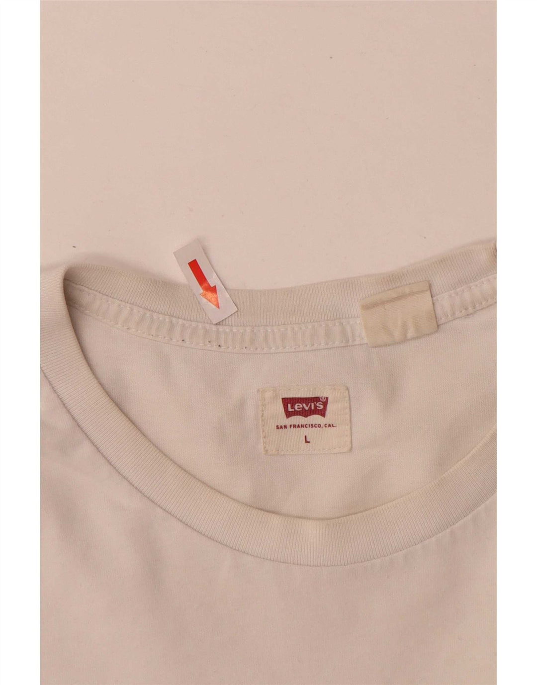 Levi's Herre Grafisk T-Shirt Top Stor Hvid