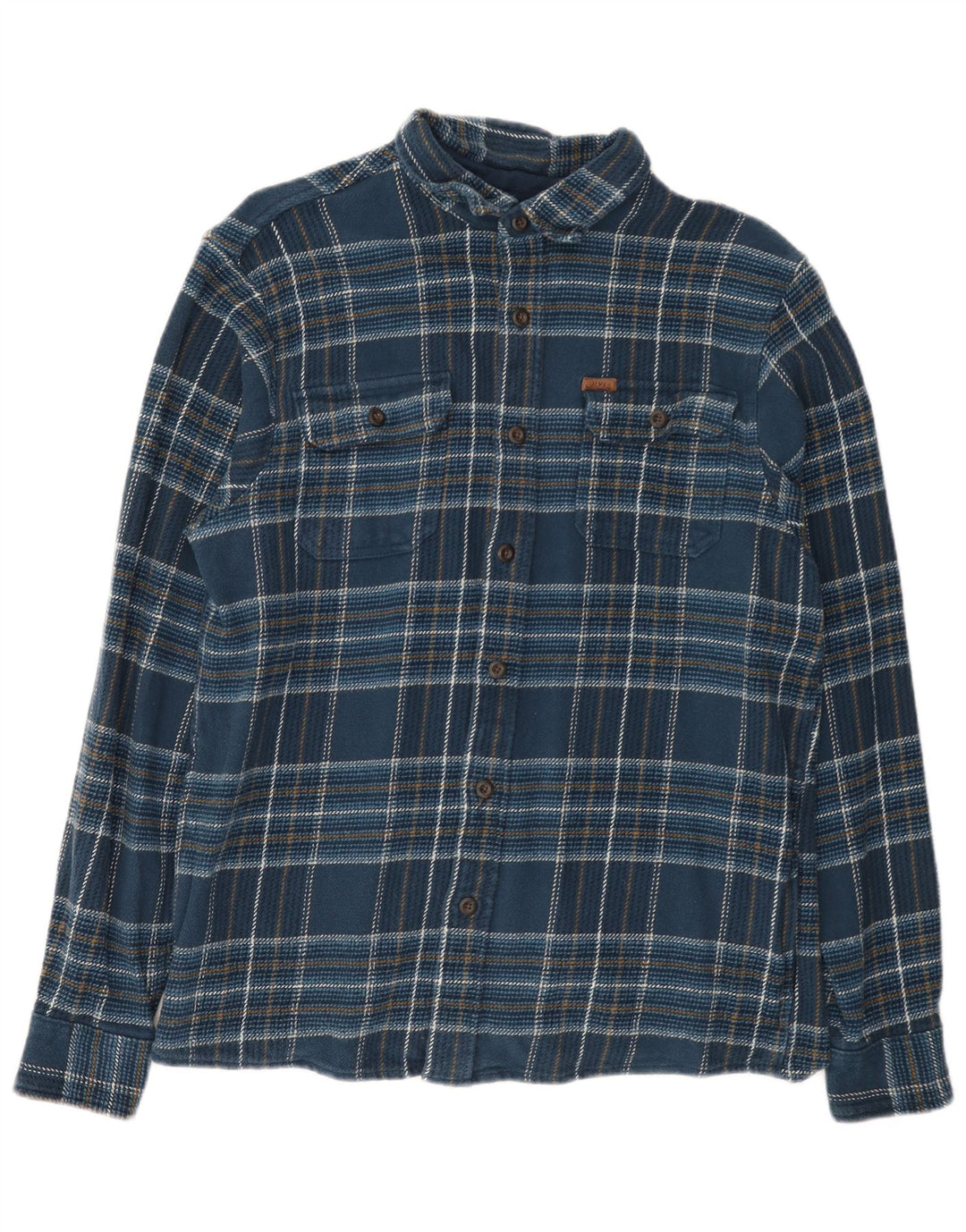 Orvis Herre Flanelskjorte Medium Navy Blue Check