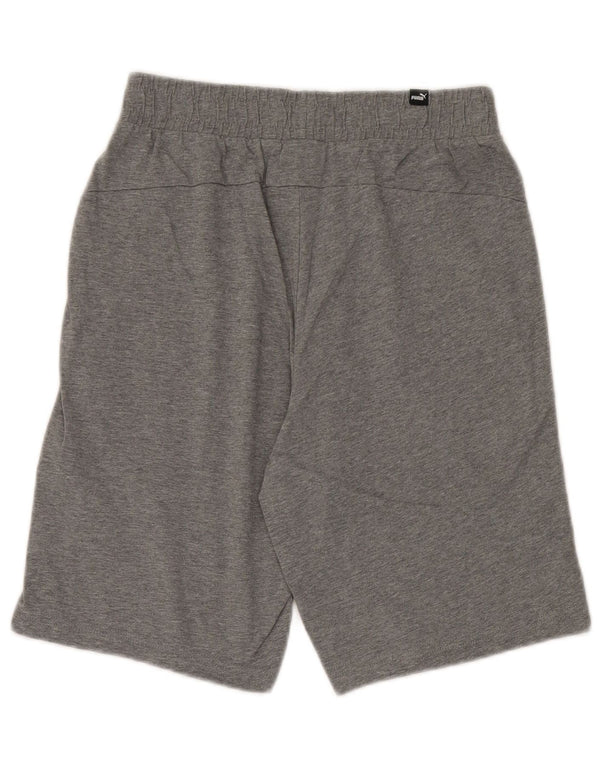 Puma Sportshorts til mænd, små grå flækkede bomuld