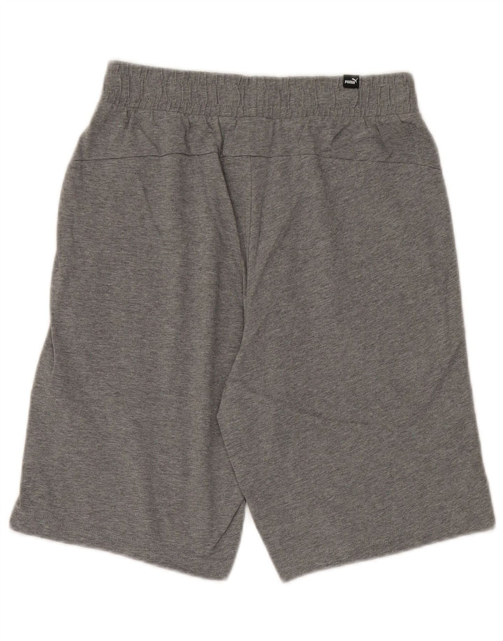 Puma Sportshorts til mænd, små grå flækkede bomuld