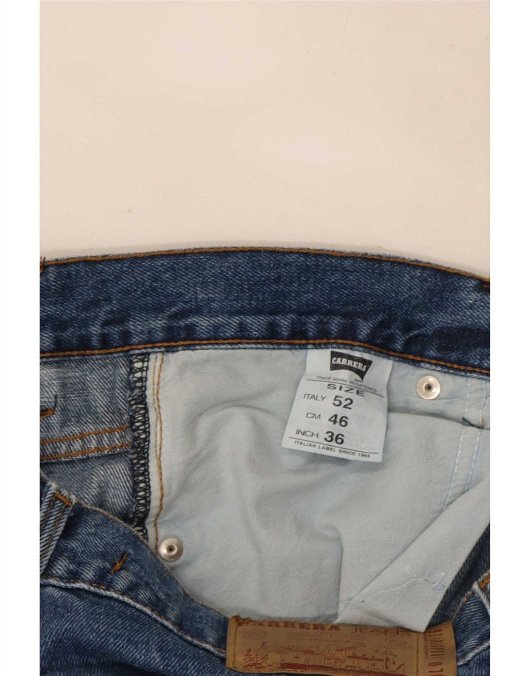 Carrera Mens 700 Regular Fit Straight Jeans W36 L30 Blå Bomuld