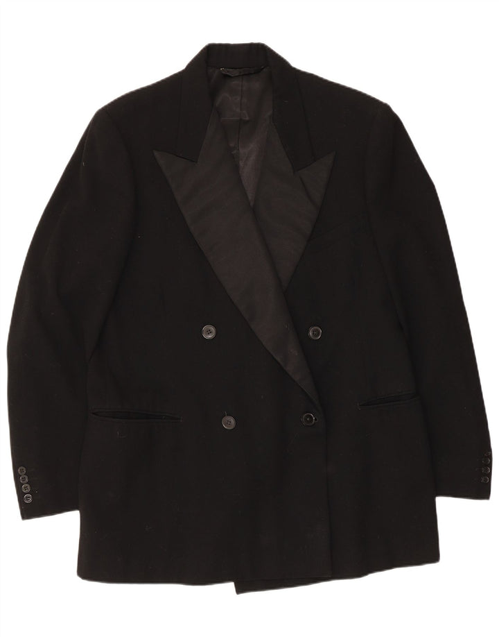 Burton Dame Dobbeltradet Oversized Blazer Jacket UK 6 XS Sort