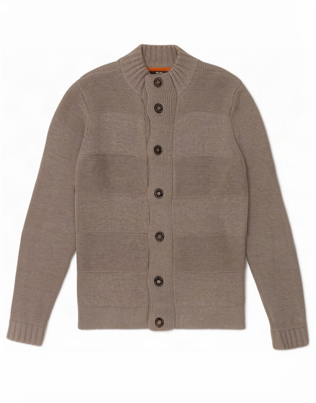 Jack & Jones herre cardigan sweater mellemgrå stribet bomuld
