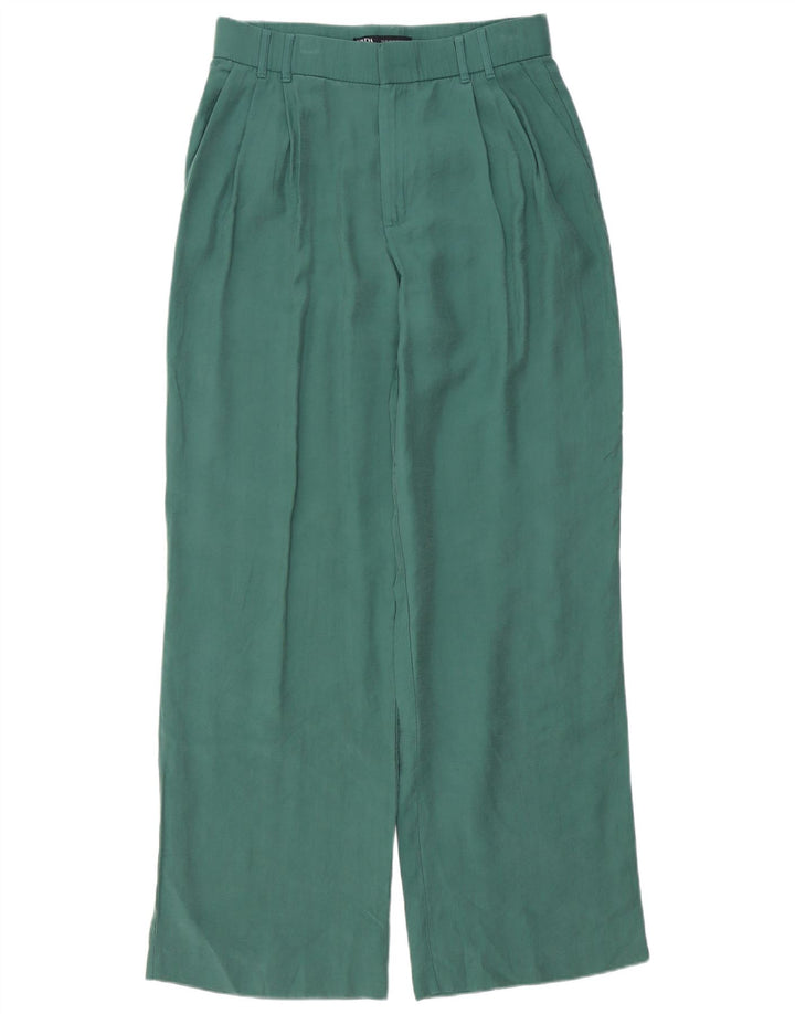 Zara Dame Pegged Chino Bukser Medium W28 L32 Grøn Modal