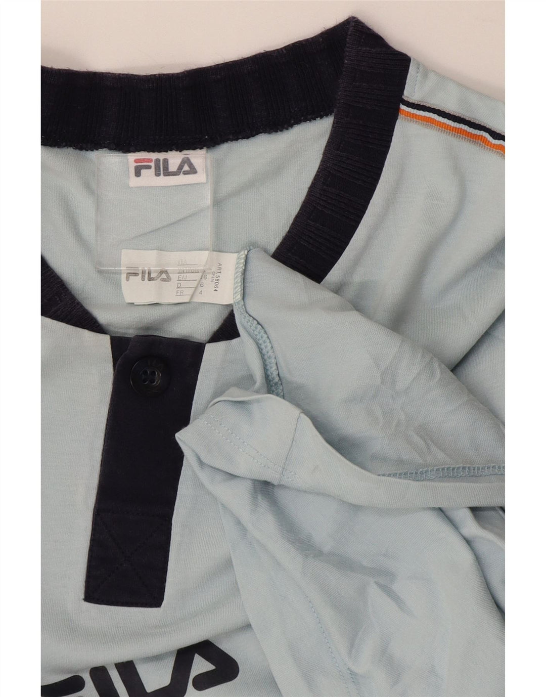 Fila Herre T-Shirt Top Stor Blå Bomuld