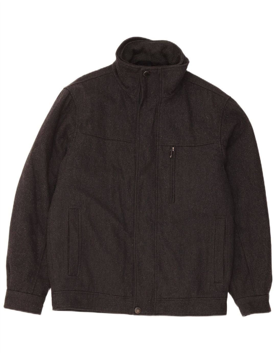 London Fog Herre Towne Bomber Windbreaker Jacket UK 38 Medium Grey Wool