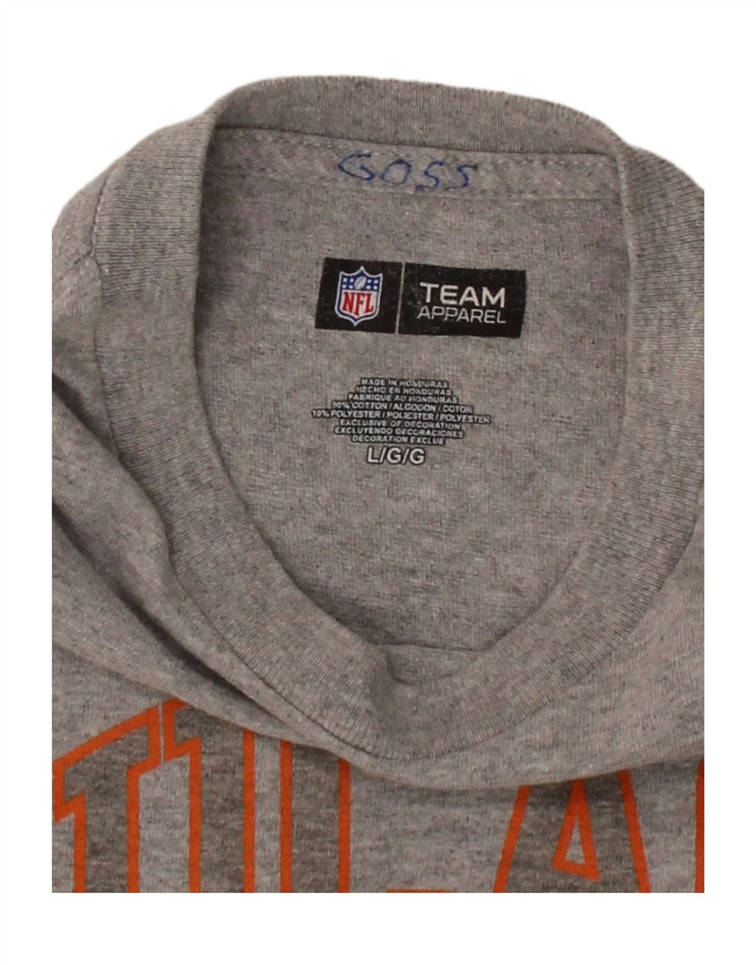 NFL Mens Chicago Bears Graphic T-Shirt Top Large Grey Cotton Vintage NFL and Second-Hand NFL from Messina Hembry 