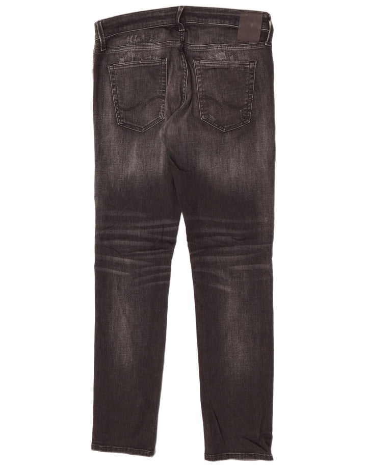 Jack & Jones Herre GLENN Distressed Slim Jeans W33 L32 Sort Bomuld