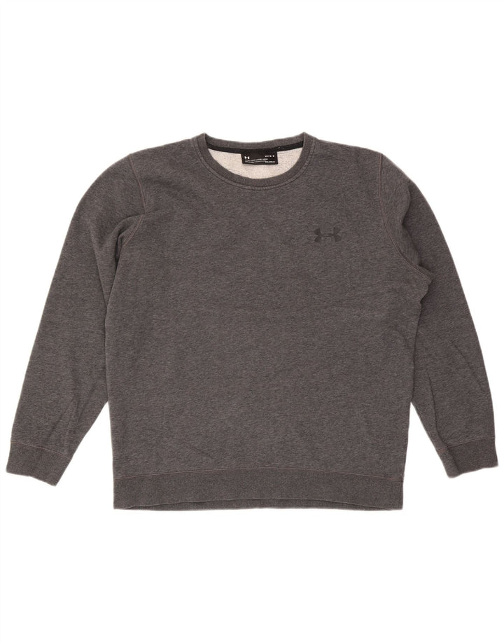 Under Armour Herre Cold Gear Sweatshirt Jumper Large Grå Flecked