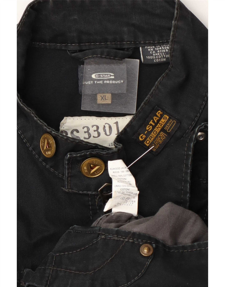 G-Star Herre Graphic Utility Jacket UK 42 XL Navy Blue Cotton