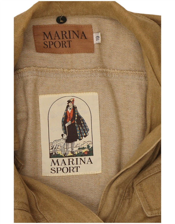 Marina Sport Dame Oversized denimjakke Størrelse 19 Lille Khaki Bomuld