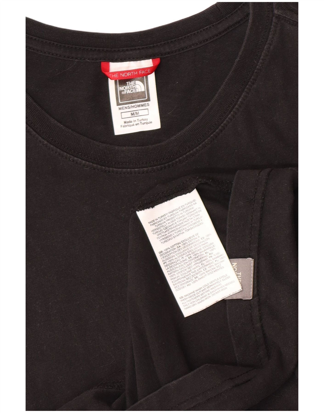 The North Face Herre grafisk T-shirt Top Medium Sort Bomuld