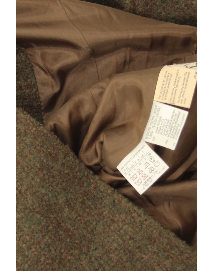 Max & Co. Dame Blazerjakke med fuld lynlås UK 8 Small Khaki Wool