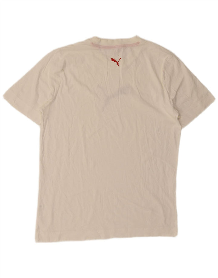 Puma Herre Grafisk T-Shirt Top Stor Hvid
