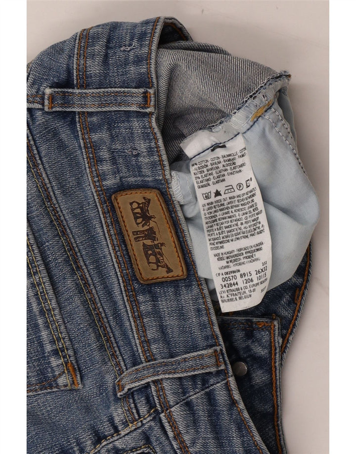 Levi's Womens 570 denimshorts W26 Små blå bomuld