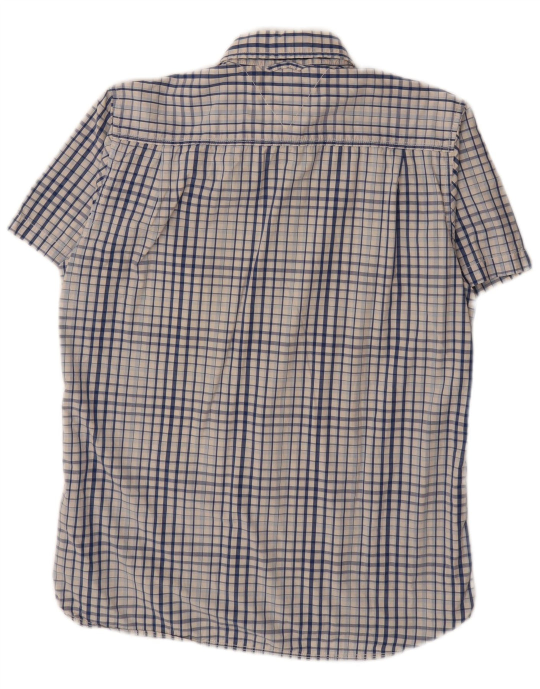 TOMMY HILFIGER Mens Custom Fit Shirt Medium Blue Check Classic
