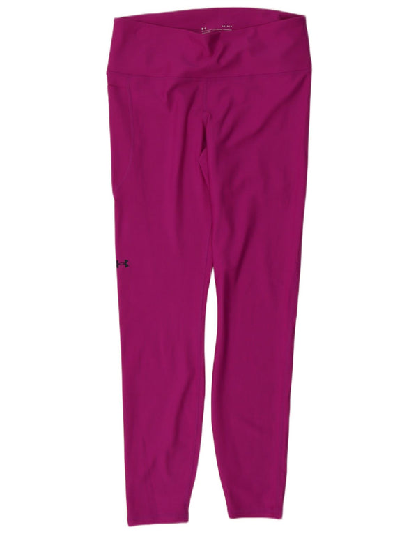 Under Armour Womens Leggings UK 14 Large Purple Polyester
