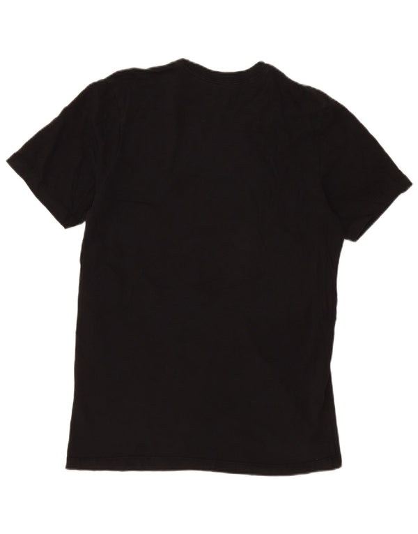 Nike Herre grafisk T-shirt Top Medium Sort Colourblock Bomuld