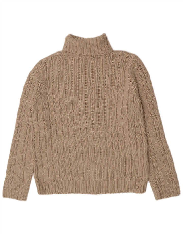 Zara Herre Rullehalstrøje Sweater Stor Beige