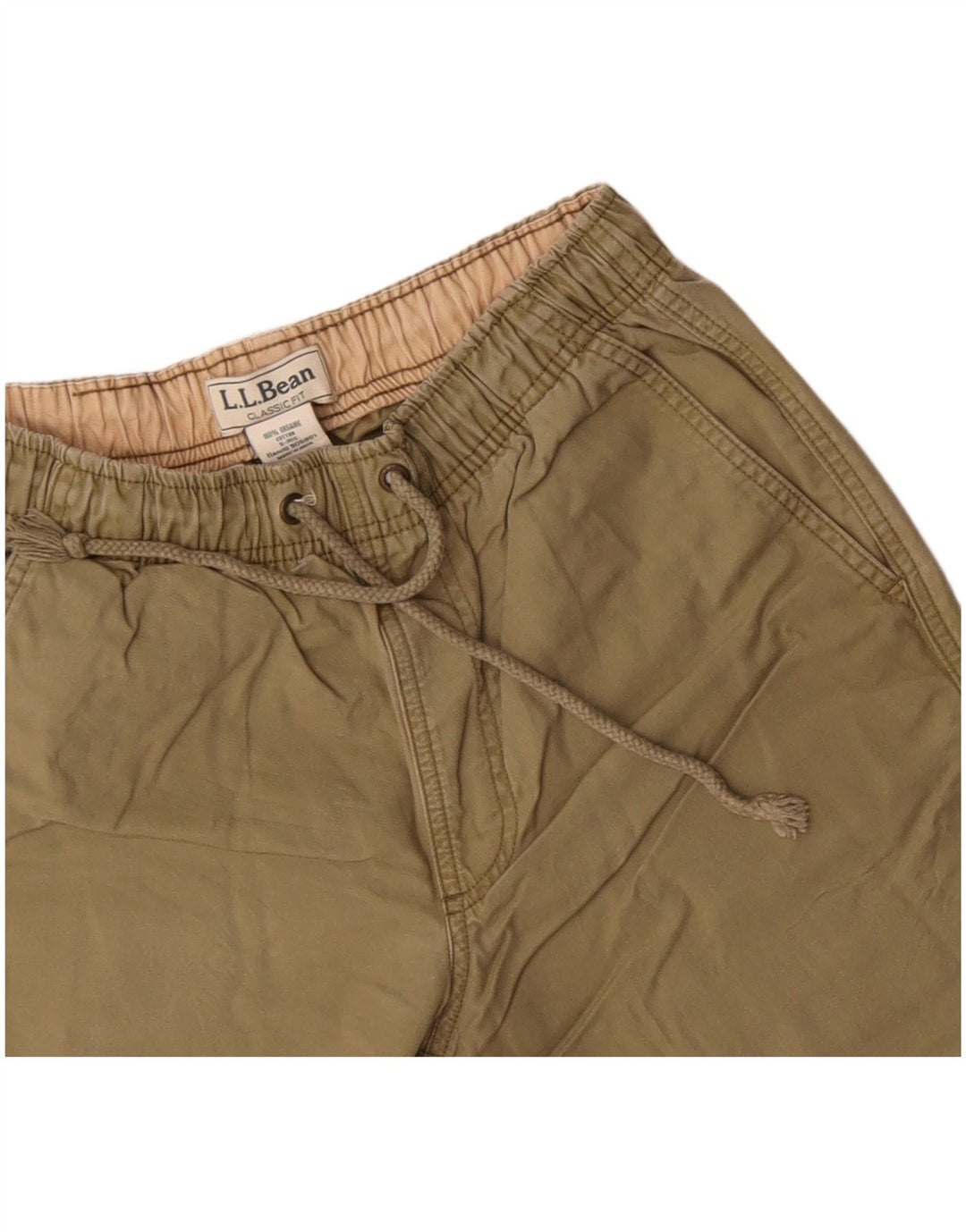 L.L.Bean Herre Classic Fit Shorts Små W27 Khaki Bomuld