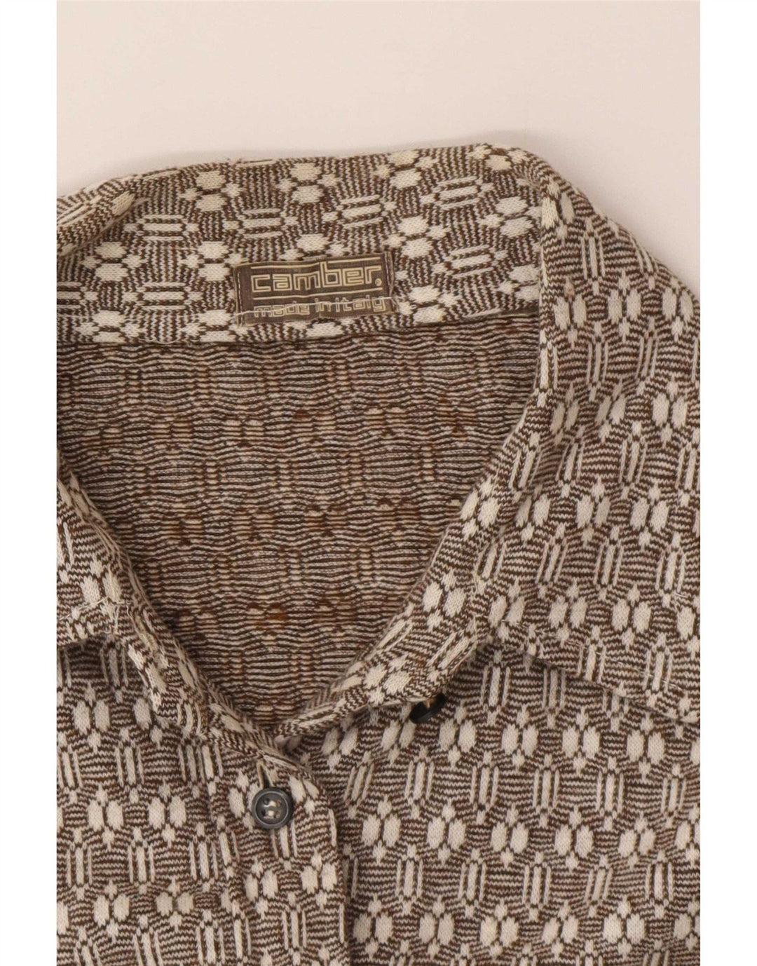 Camber Dame Flanelskjorte UK 16 Stor Brun Geometrisk