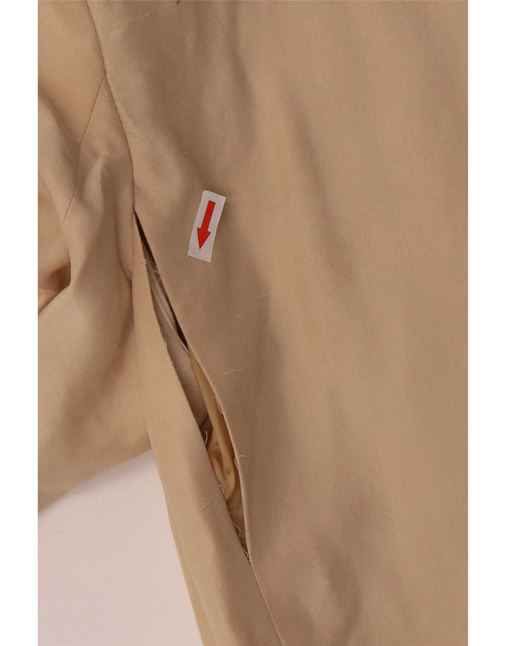 Max Mara Dame 2 Button Blazer Jacket UK 12 Medium Beige Silke