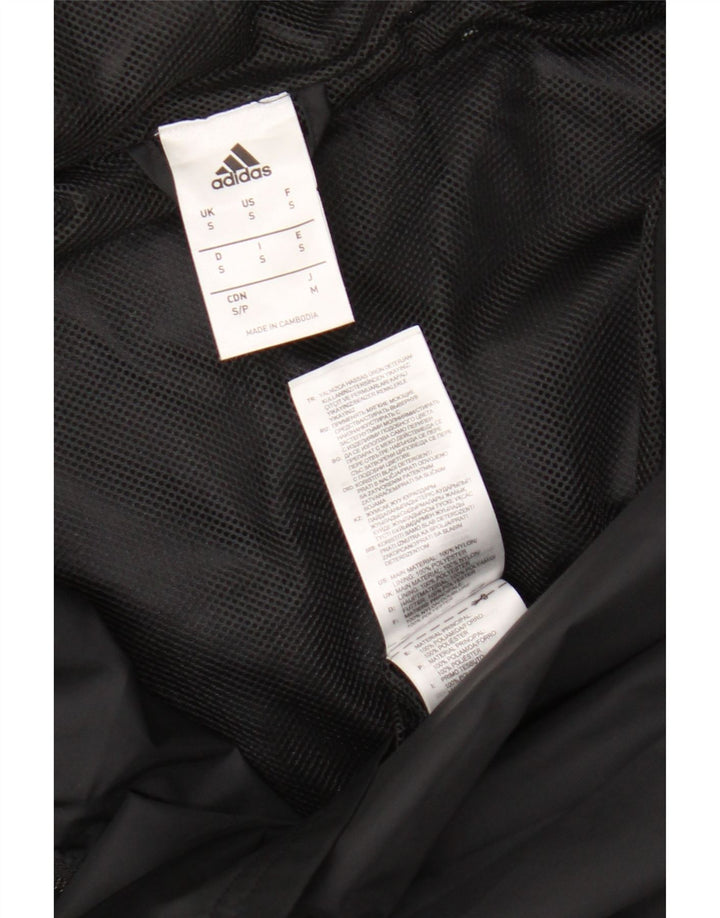 Adidas Regnjakke med hætte til mænd UK 36 Lille sort nylon