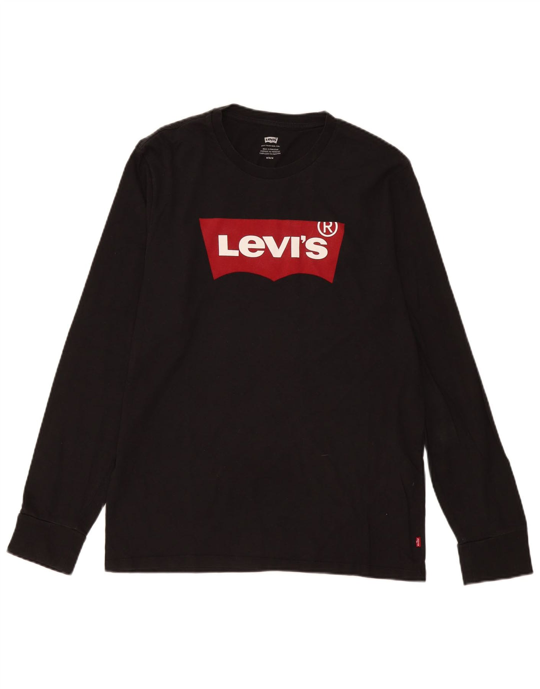 Levi's Herre grafisk top Langærmet medium sort bomuld