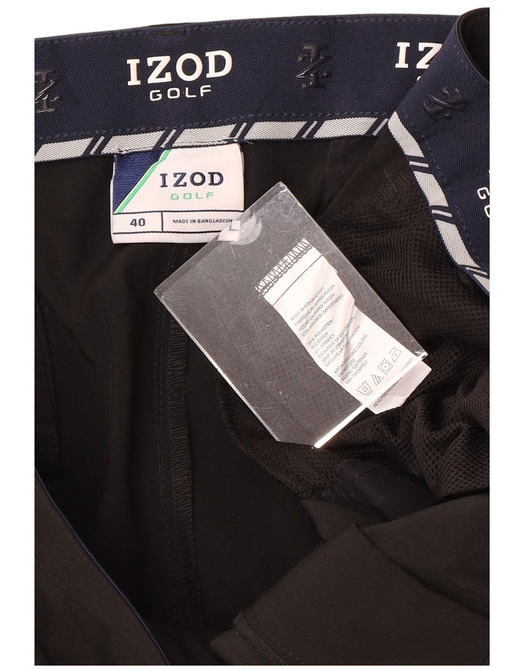 IZOD Golf Cargo Shorts til mænd W40 XL Sort Polyester