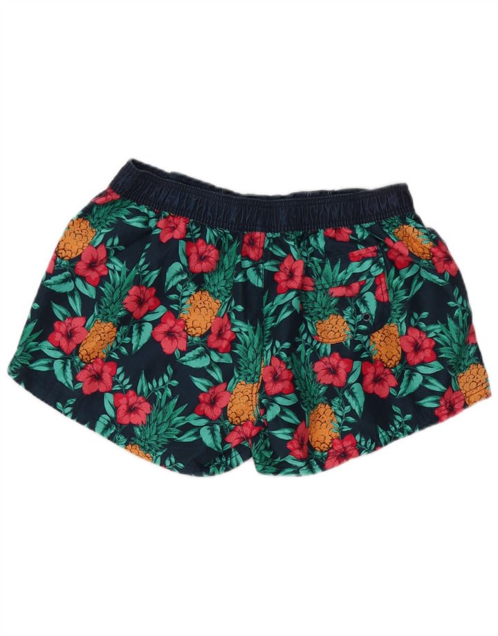 Fat Face Kvinders Badeshorts UK 14 Large Multicolored Floral Polyester