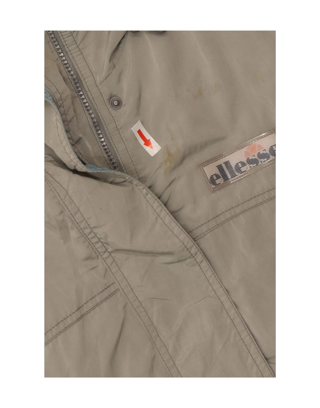 Ellesse Dame Oversized hættepolstret jakke UK 8 Lille grå polyamid