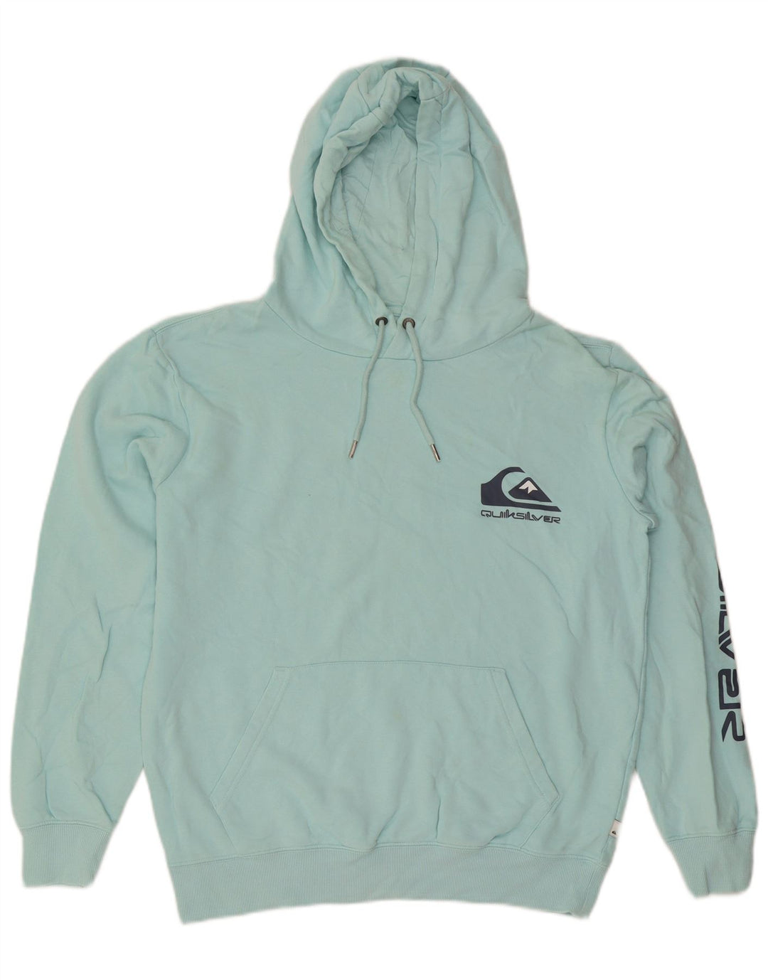 Quiksilver Dame Grafisk Oversized Hoodie Jumper UK 14 Medium Turkis