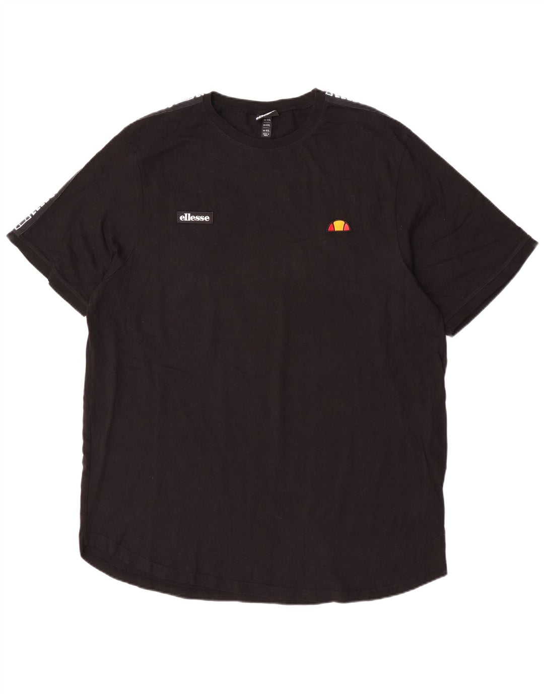 Ellesse Herre Grafisk T-Shirt Top 4XL Sort Bomuld