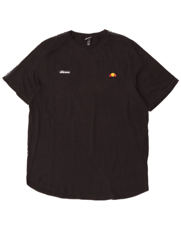 Ellesse Herre Grafisk T-Shirt Top 4XL Sort Bomuld