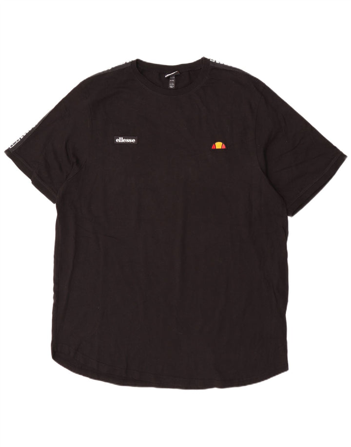 Ellesse Herre Grafisk T-Shirt Top 4XL Sort Bomuld