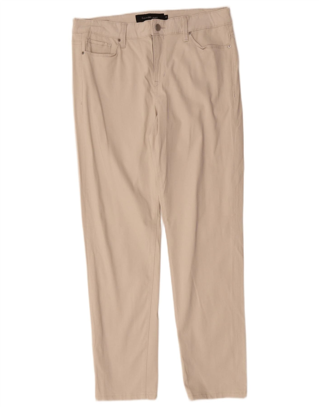 Calvin Klein Dame Lige Casual Bukser US 12 Large W32 L29 White