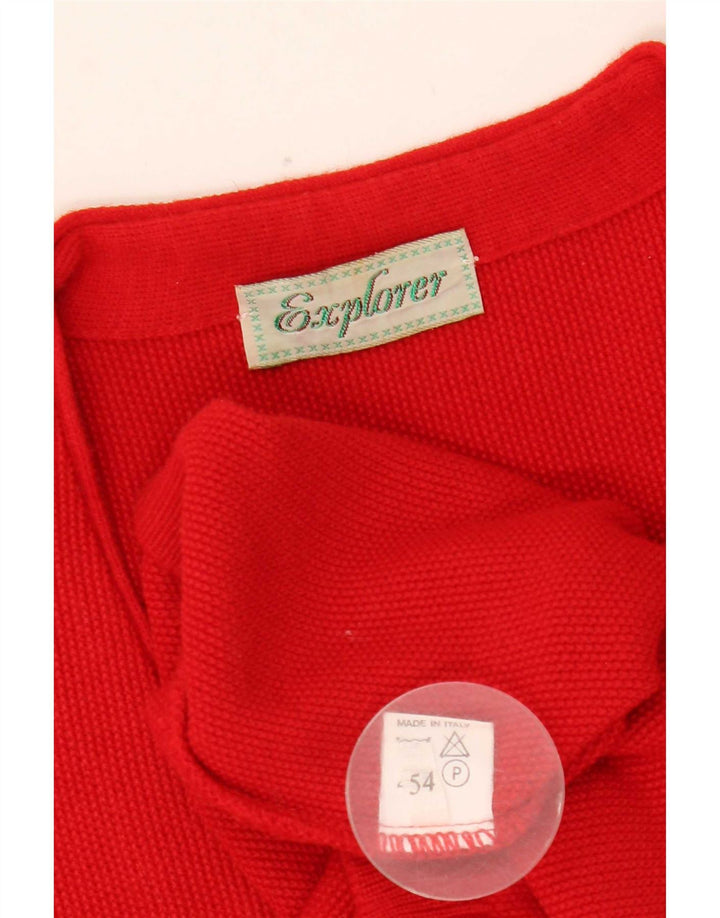 Explorer Herre cardigan sweater IT 54 XL Rød Akryl
